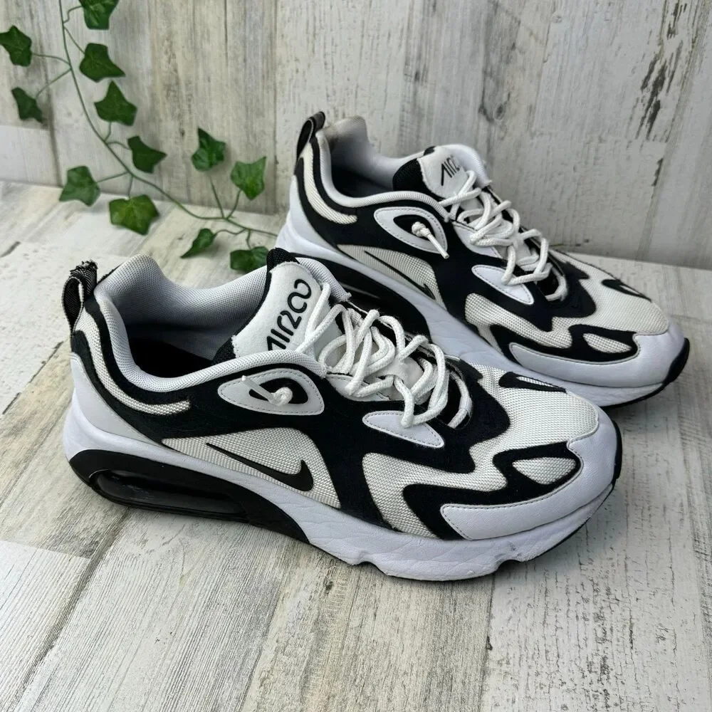 Nike Men's Air Max 200 Running Shoes White Black AQ2568-104 Size 11